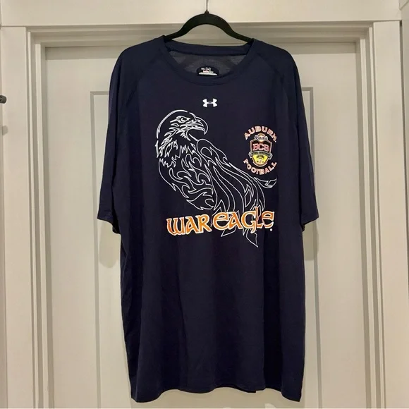 EUC [Under Armour] Auburn Tigers War Eagle NCAA Short-Sleeve T-Shirt Men’s 3XL - Picture 3 of 9